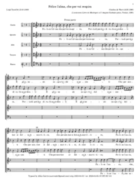 Felice l'alma che per voi