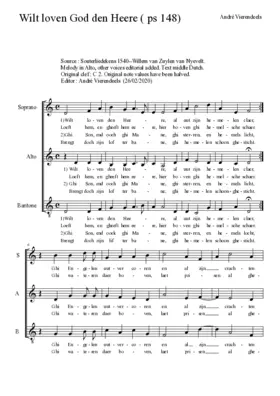 Wilt loven God den Heere