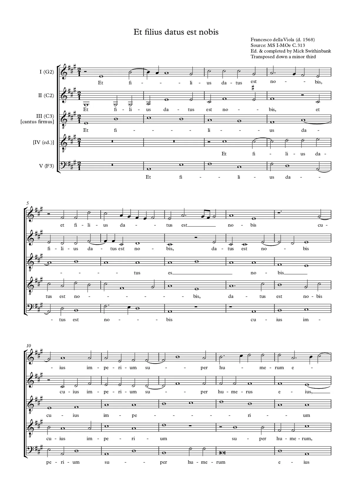 Et filius datus est nobis - Page 1
