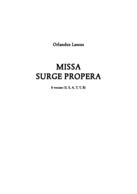 Missa Surge propera