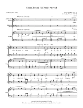 Come, sound His praise abroad
