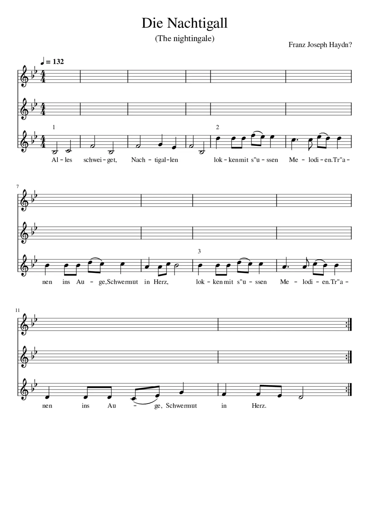 Die Nachtigall - Page 1