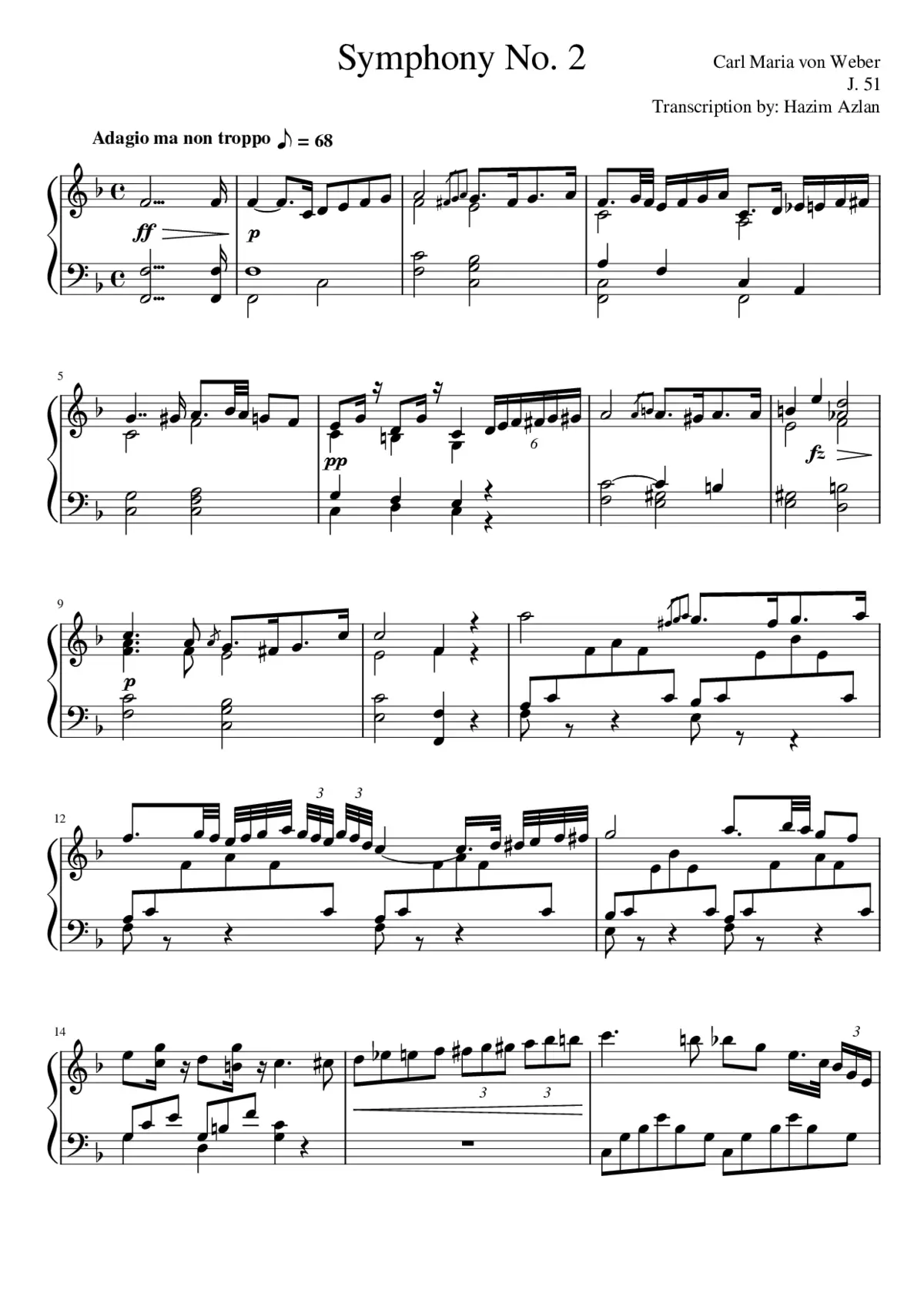 Symphony No. 2 J. 51 - Page 1