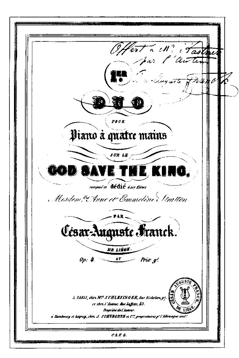 Piano Duo No.1 sur le "God Save the King" - Page 1