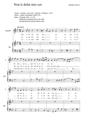 Non ti doler mio cor