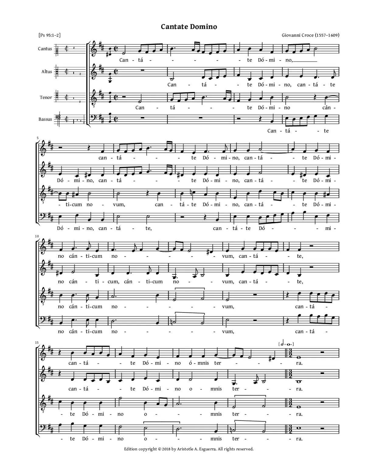 Cantate Domino - Page 1