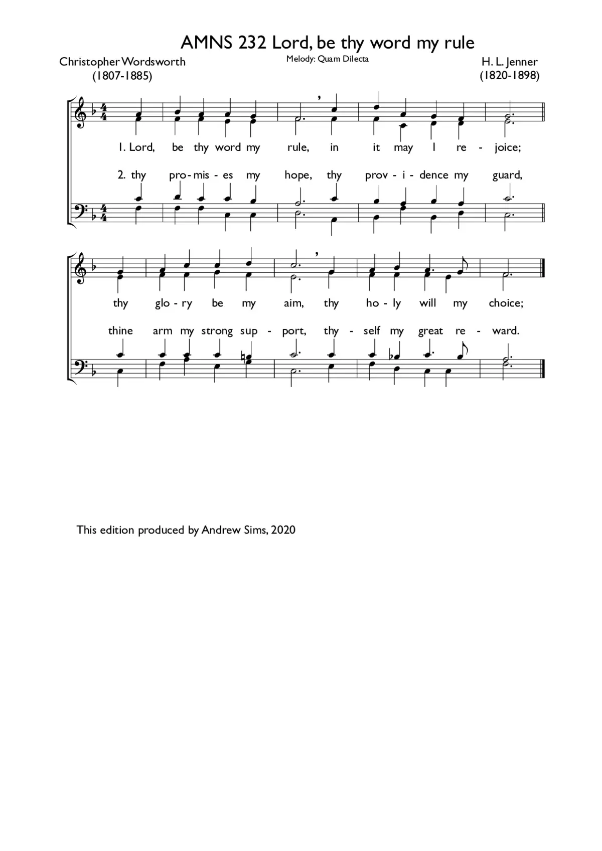 Lord, be thy word my rule - Page 1