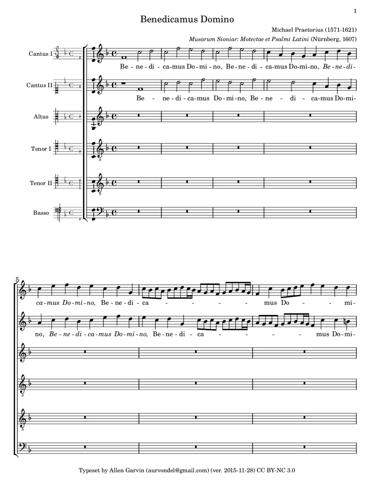 Benedicamus Domino - Page 1
