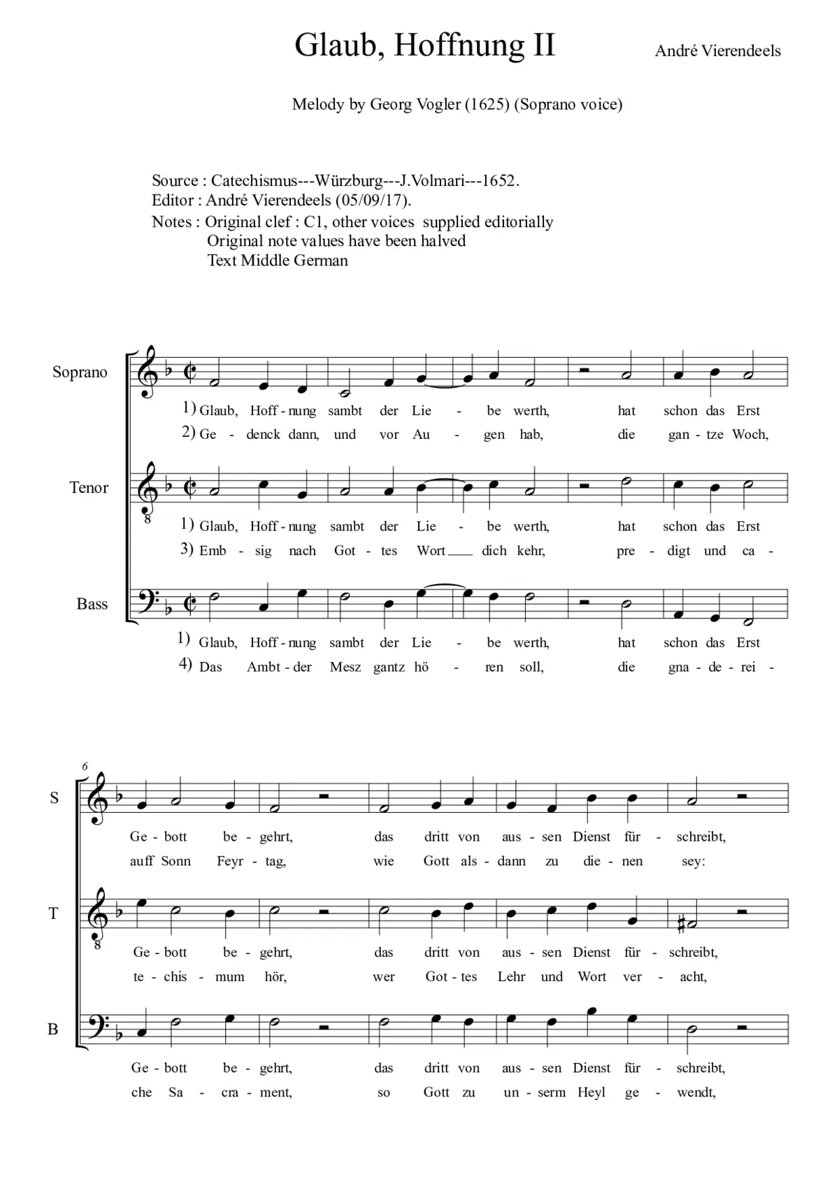 Glaub, Hoffnung seyn zwo Tugend gut II - Page 1