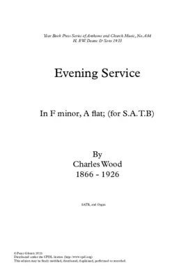 Evening Service in F Minor – A Flat Major