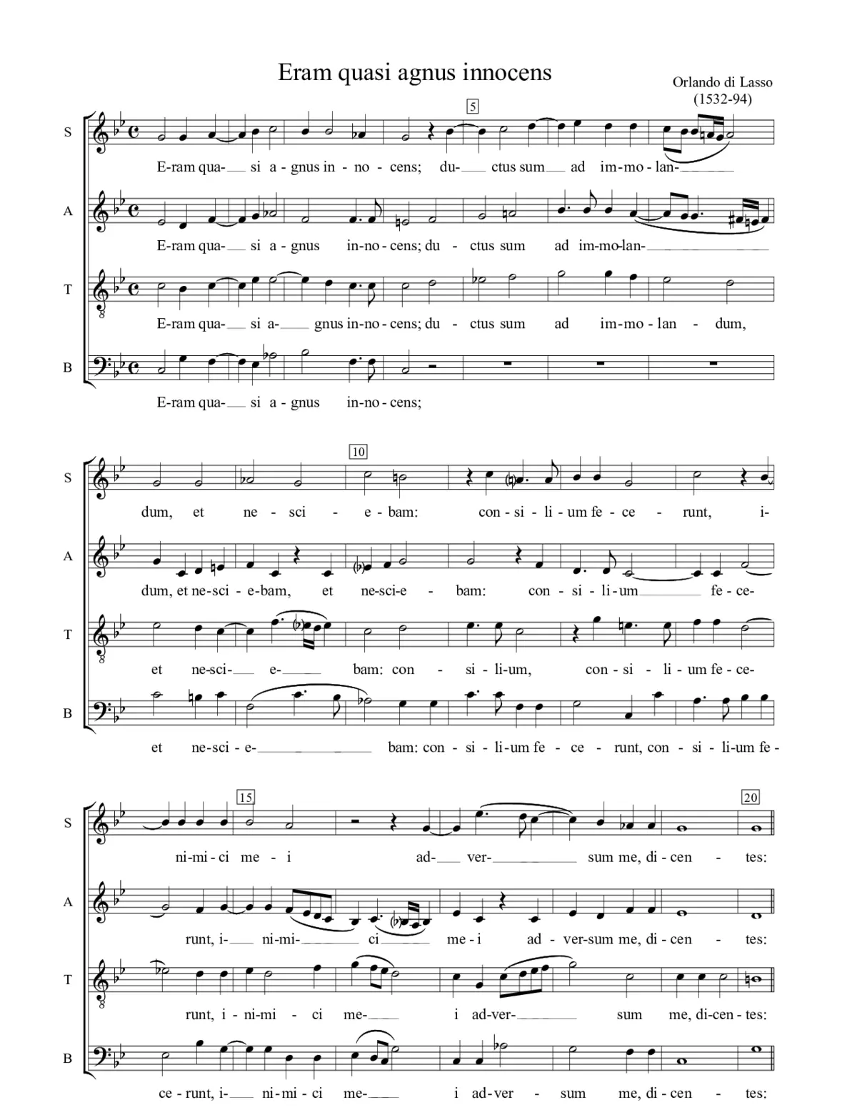 Eram quasi agnus - Page 1
