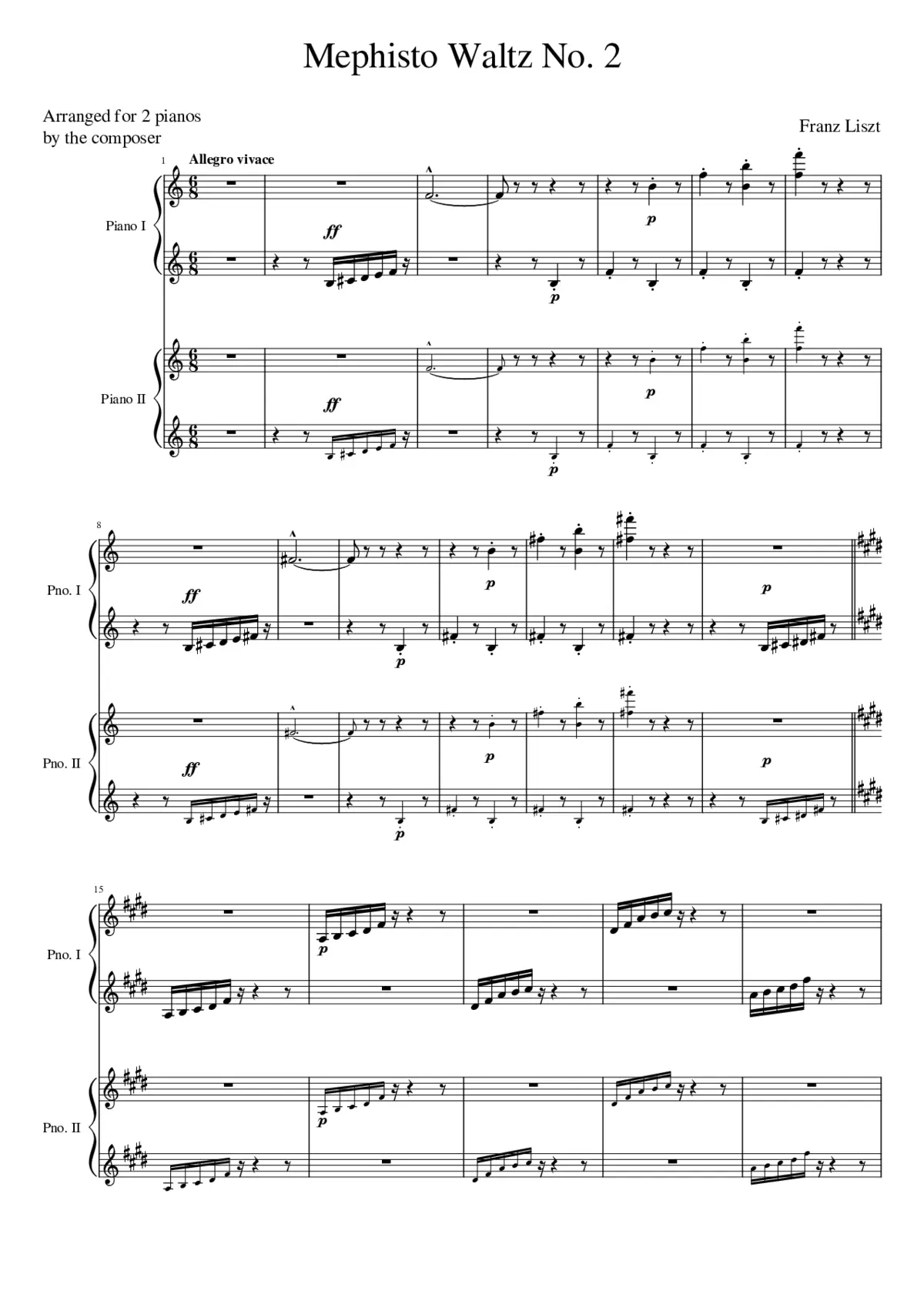 Mephisto Waltz No.2 S.515 - Page 1
