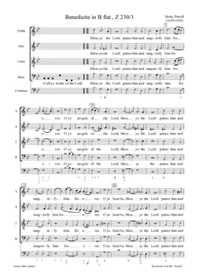 Benedicite in B flat, Z 230/3