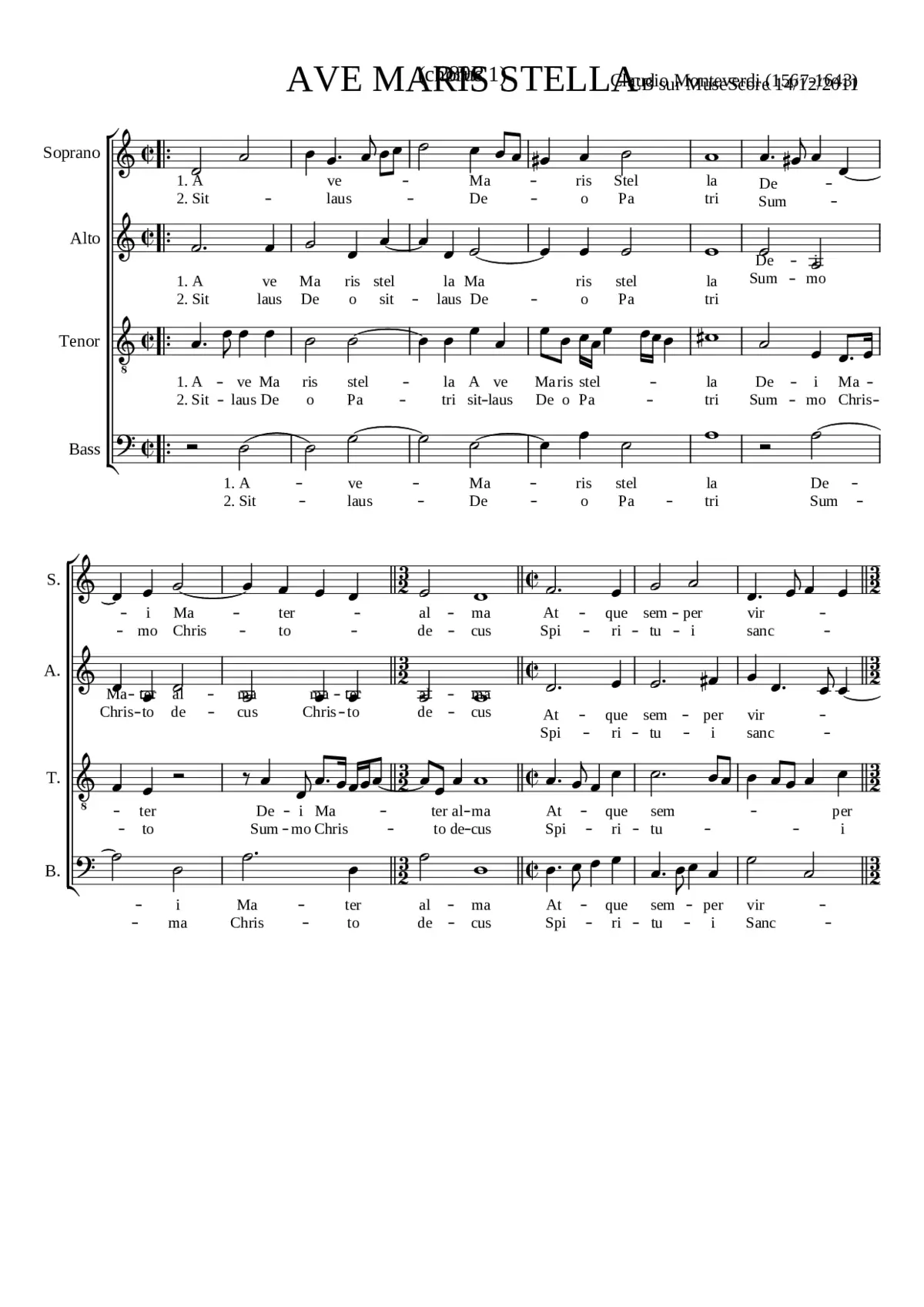 Ave Maris Stella (11232) - Page 1