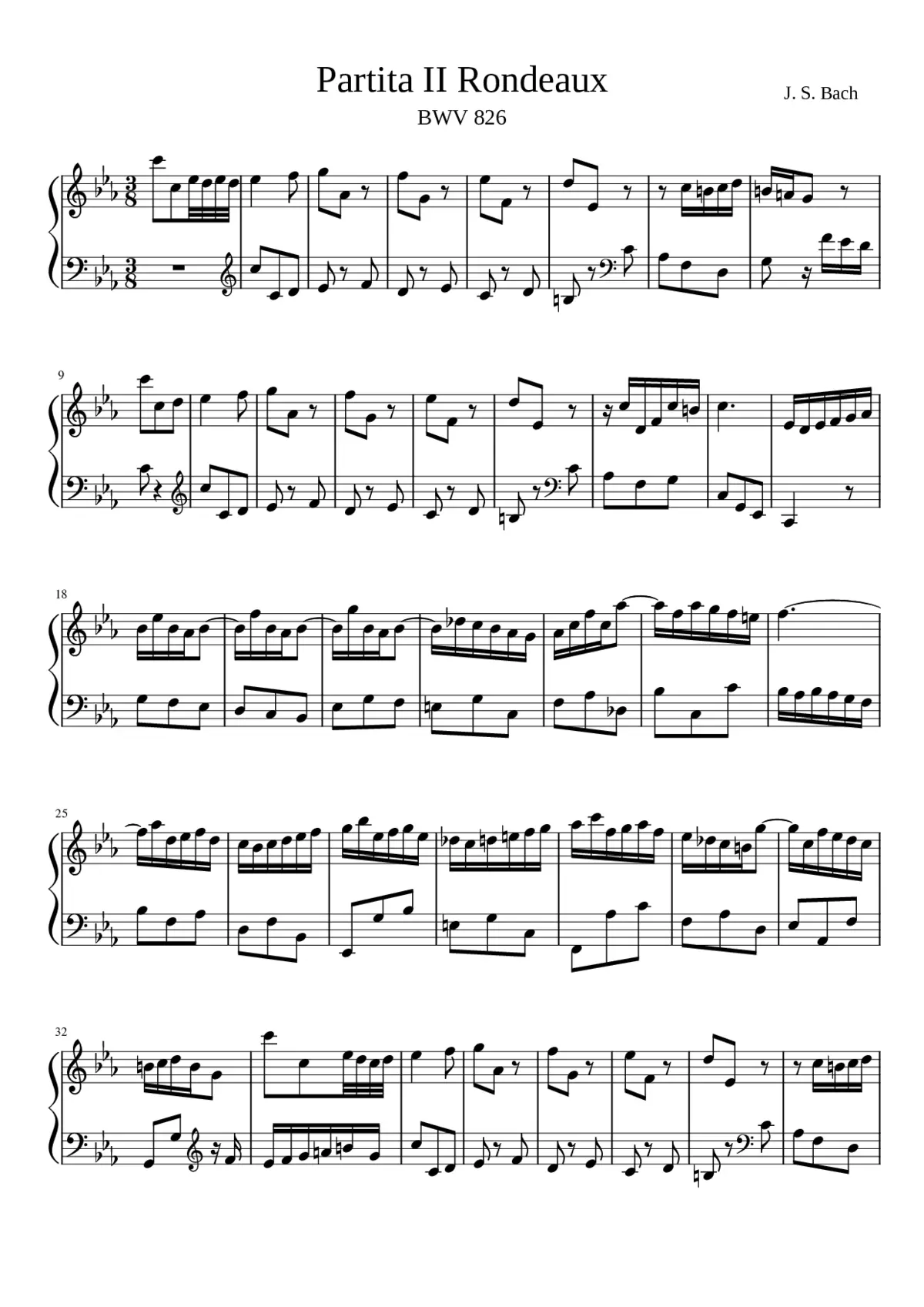 Partita in C minor BWV 826 - Page 1