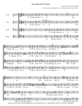 Io credea che'l morire