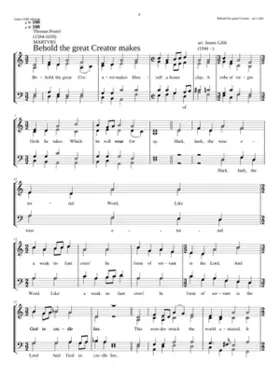 Behold the great Creator makes