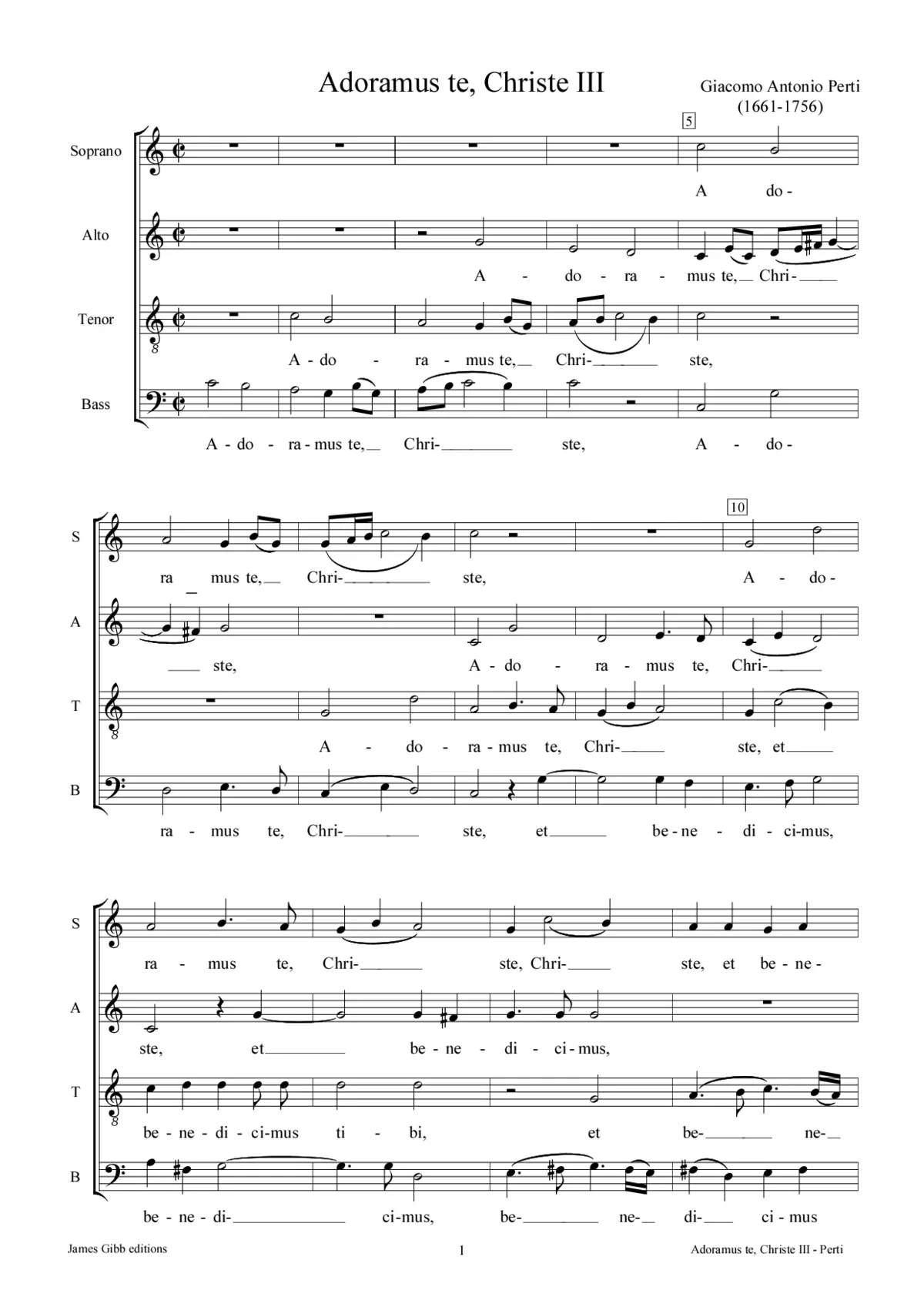 Adoramus te, Christe III - Page 1