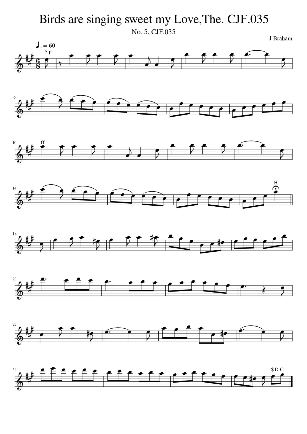 Birds are singing sweet my LoveThe. CJF.035 - Page 1