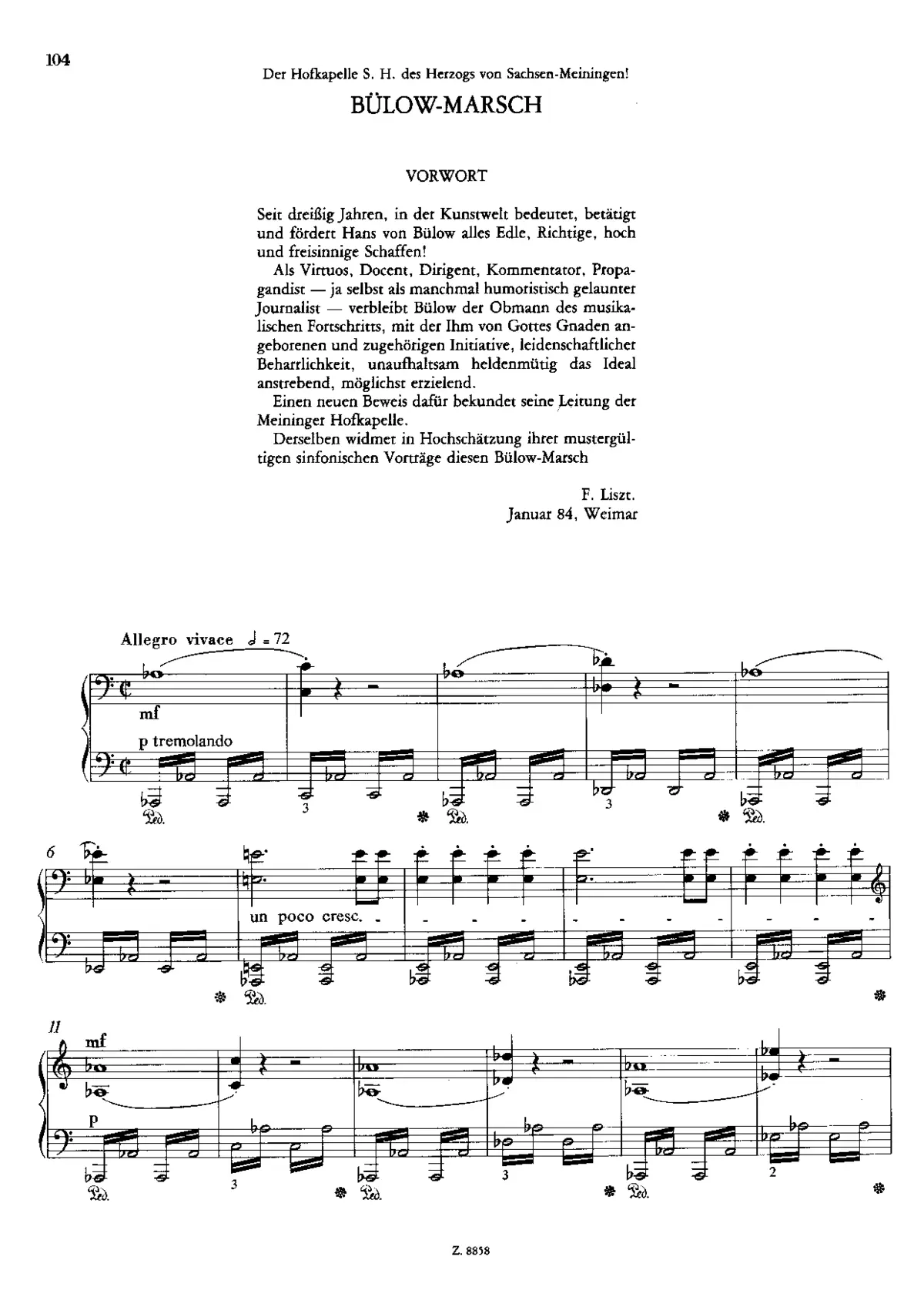 Bülow-Marsch - Page 1