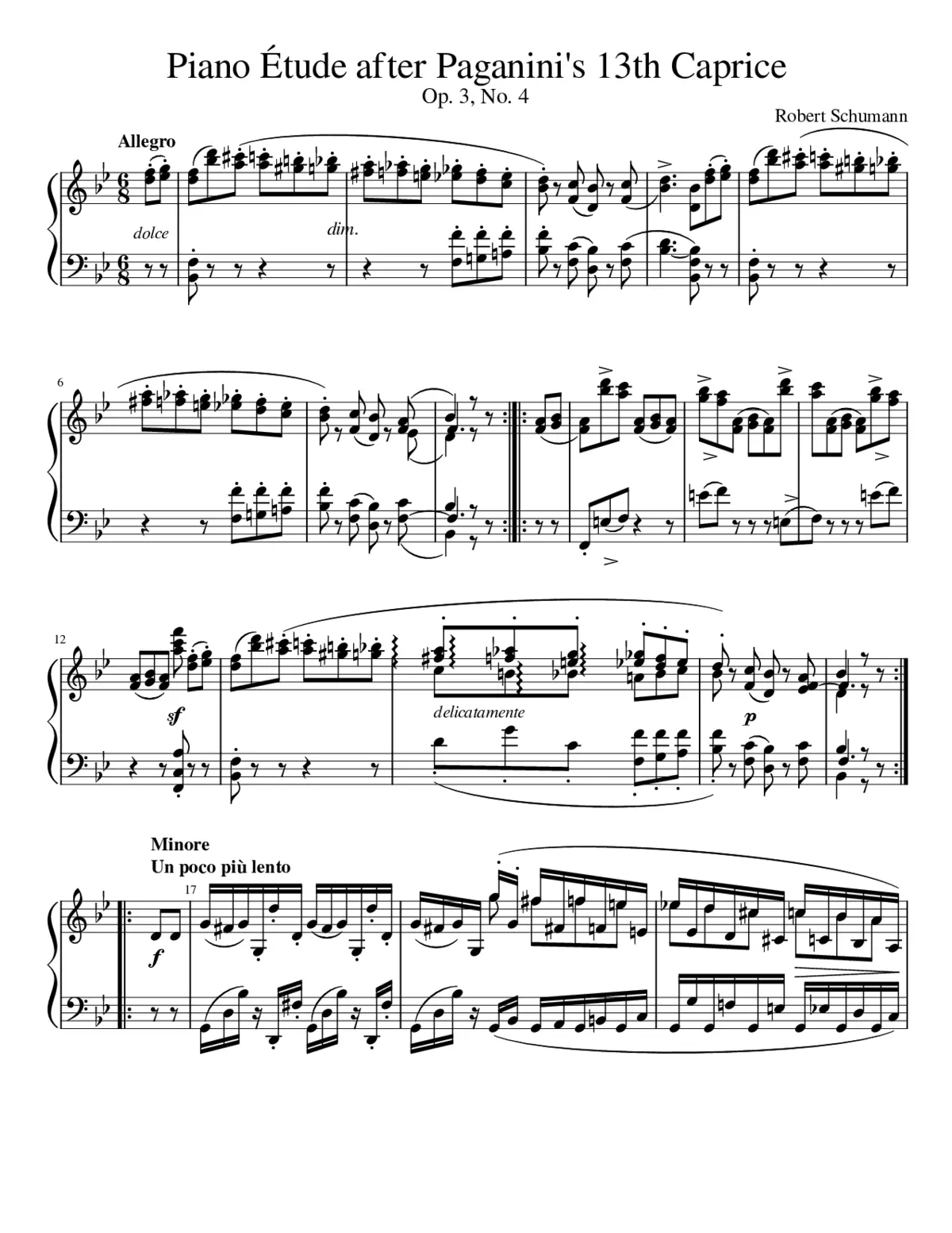 Etudes after Paganini Caprices Op.3 - Page 1