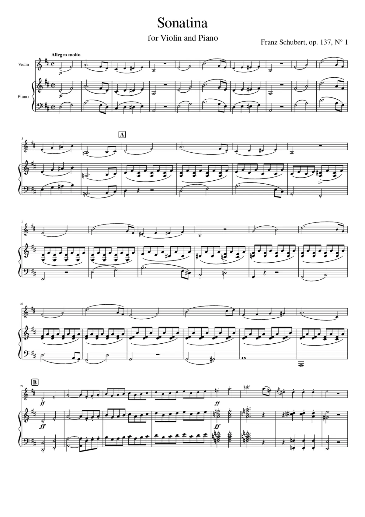 Sonatina op. 137 no. 2 - Page 1