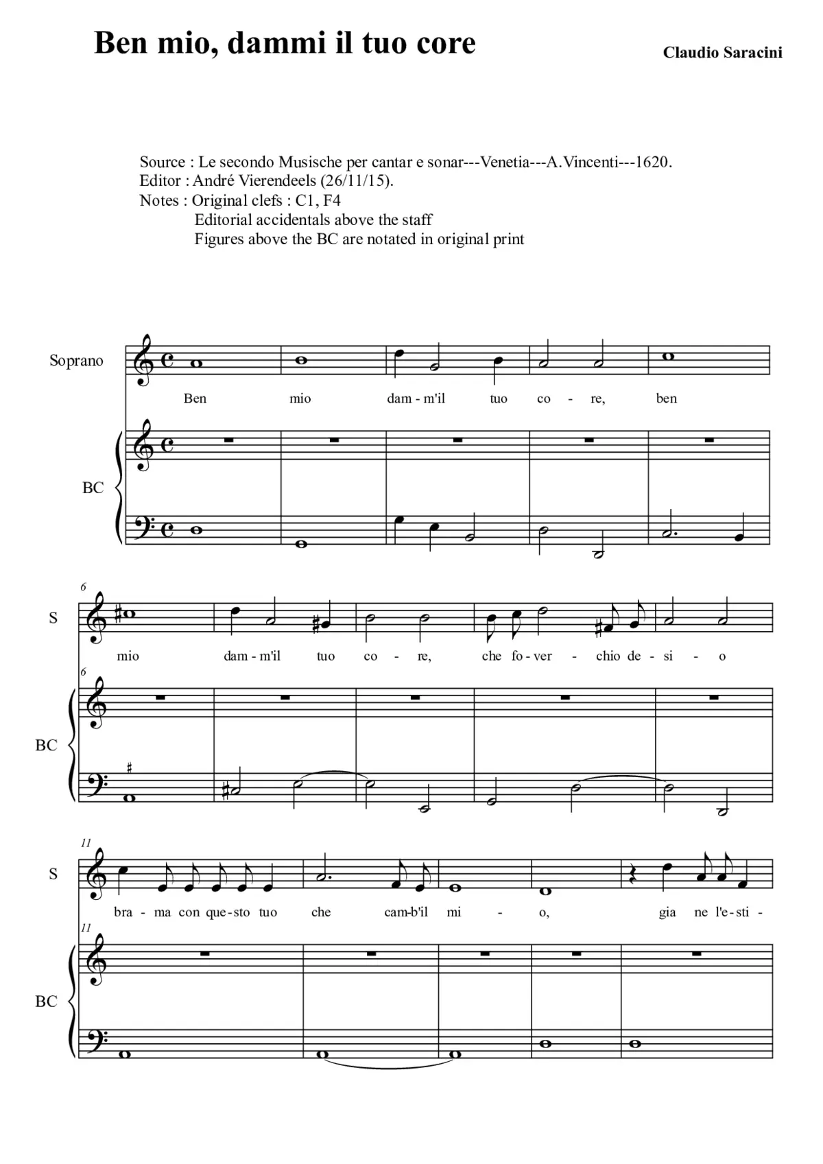 Ben mio, dammi il tuo core - Page 1