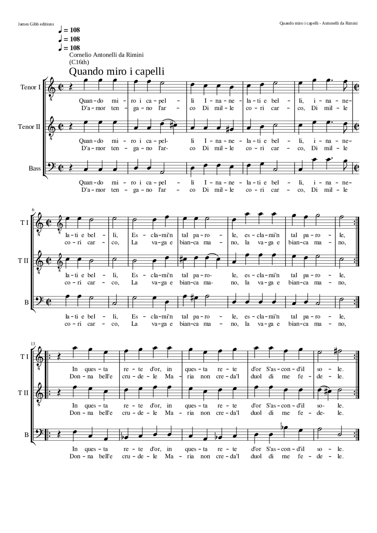 Quando miro i capelli - Page 1