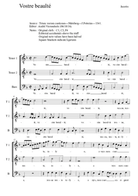 Vostre beaulté