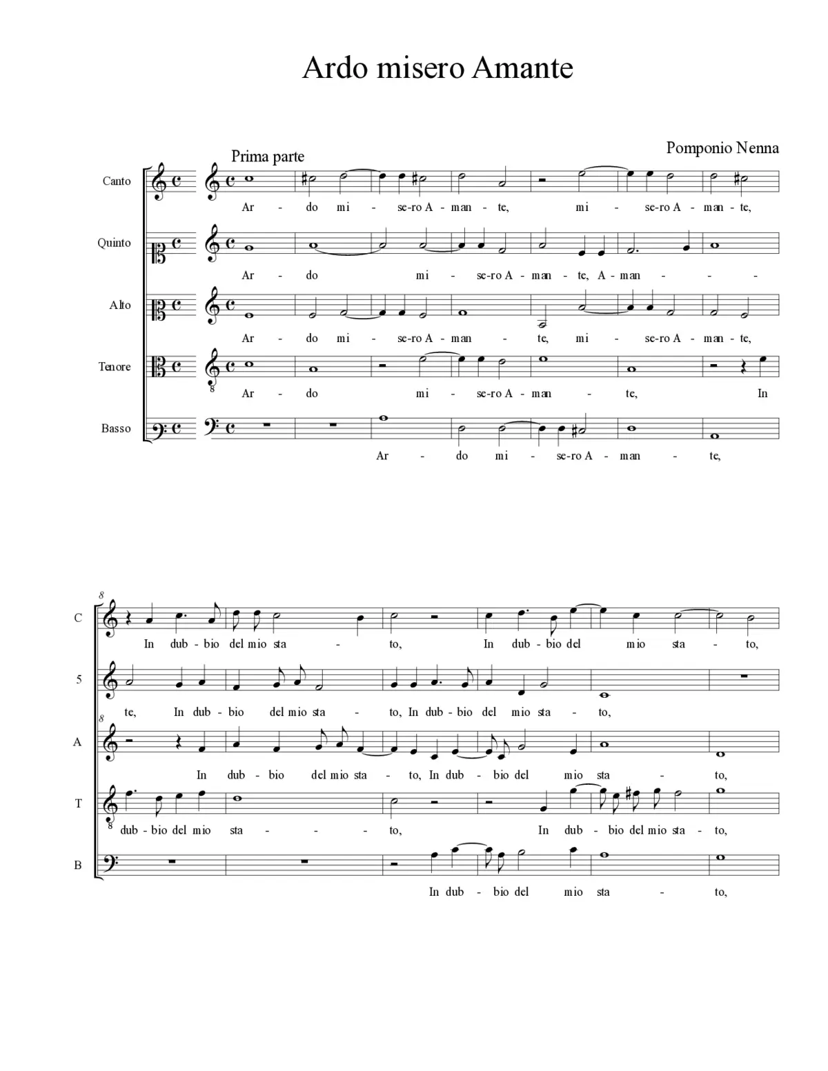 Ardo misero Amante - Page 1