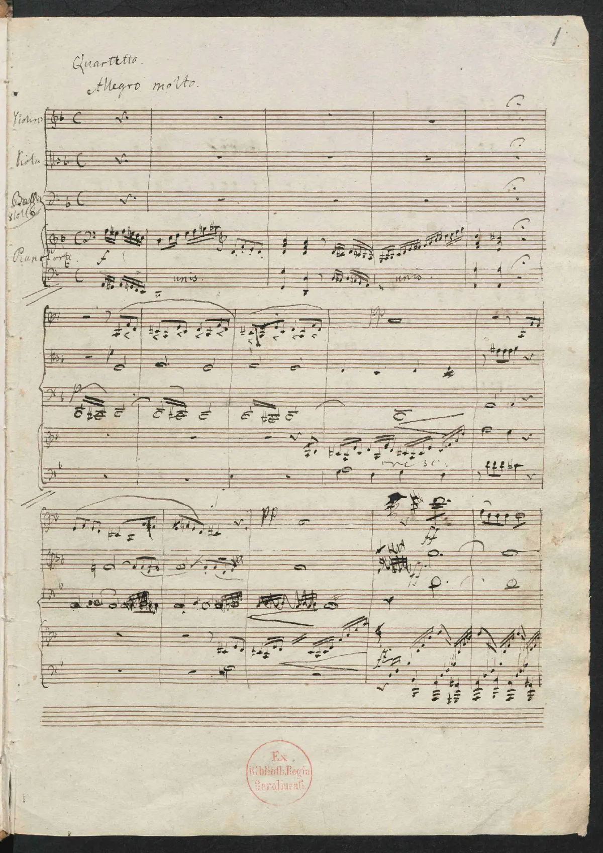 Piano Quartet in D minor - Page 1
