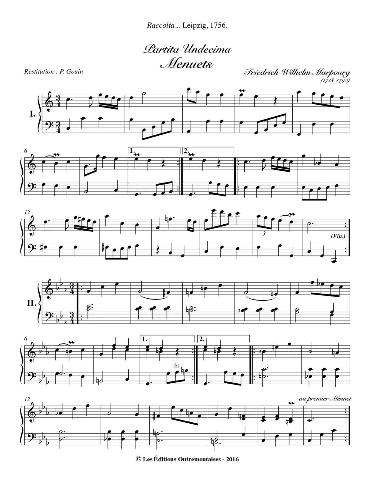 2 Menuets - Page 1