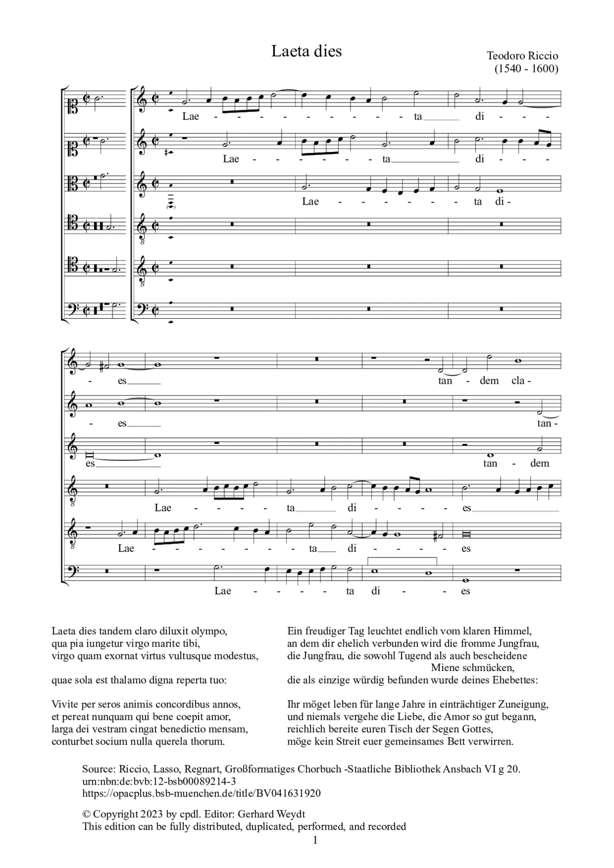 Laeta dies - Page 1