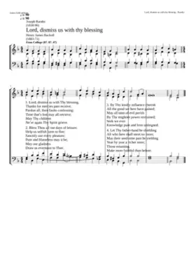 Lord dismiss us with thy blessing