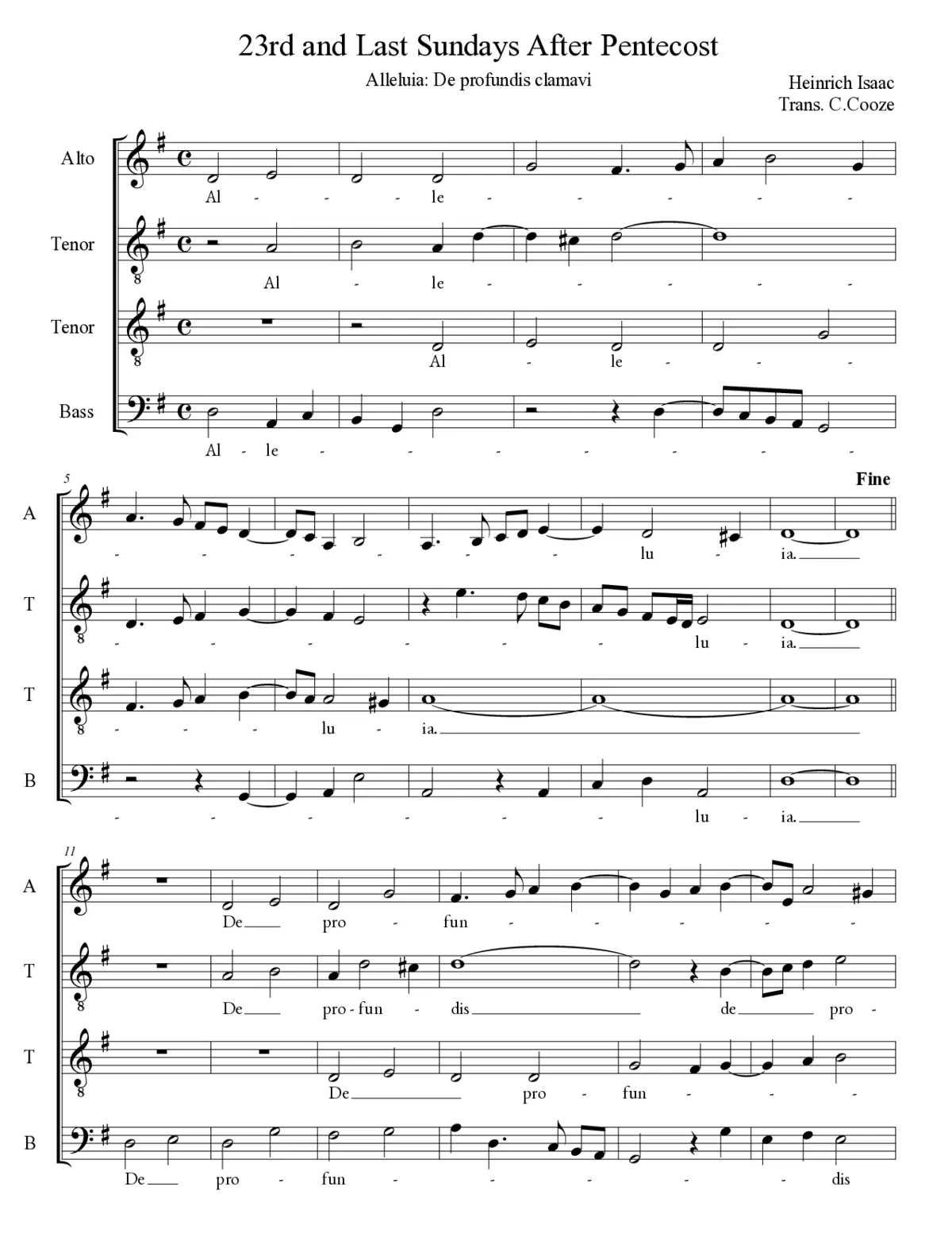 Alleluia: De profundis clamavi - Page 1