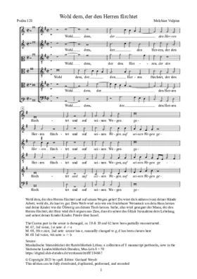 Wohl dem, der den Herren fürchtet