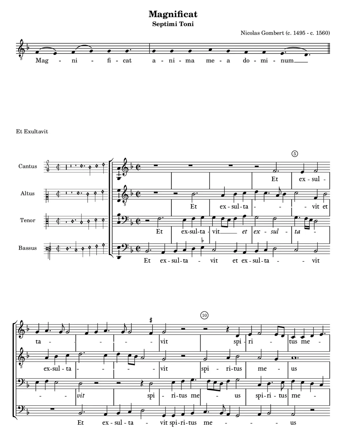 Magnificat septimi toni - Page 1