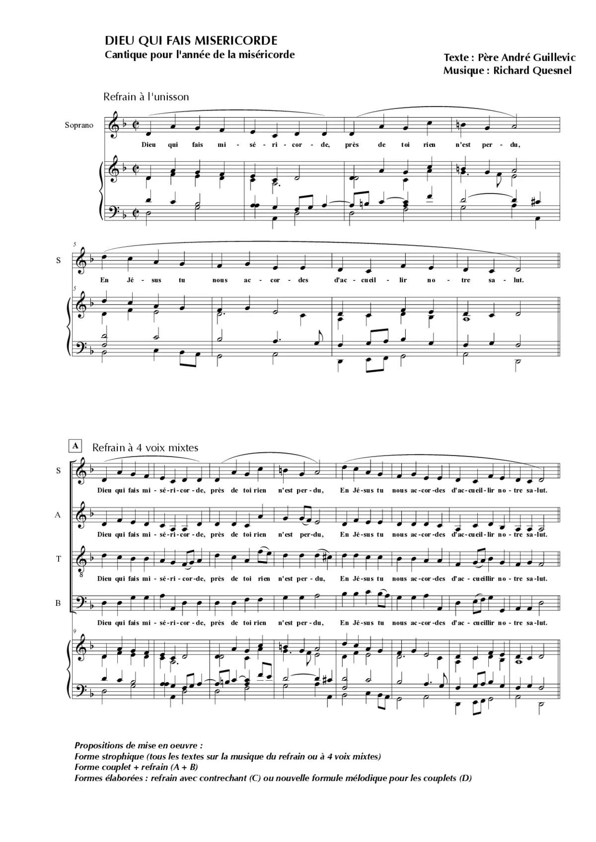Dieu qui fais miséricorde - Page 1