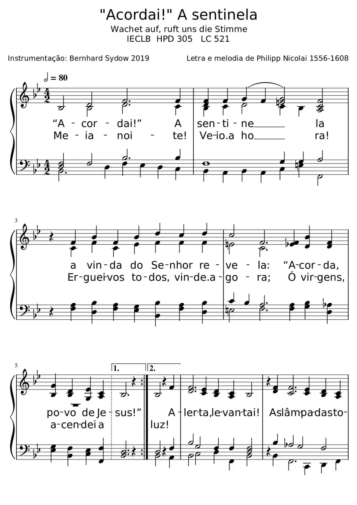 Chorale Prelude from Wachet auf ruft uns die Stimme BWV 645 - Page 1