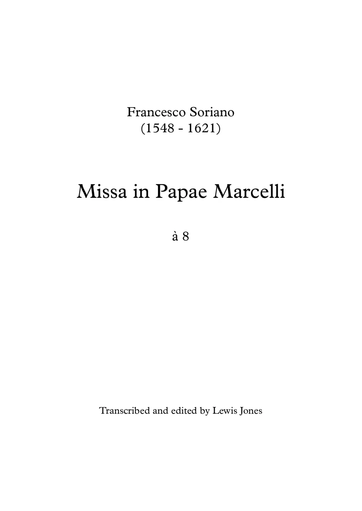 Missa in Papae Marcelli - Page 1