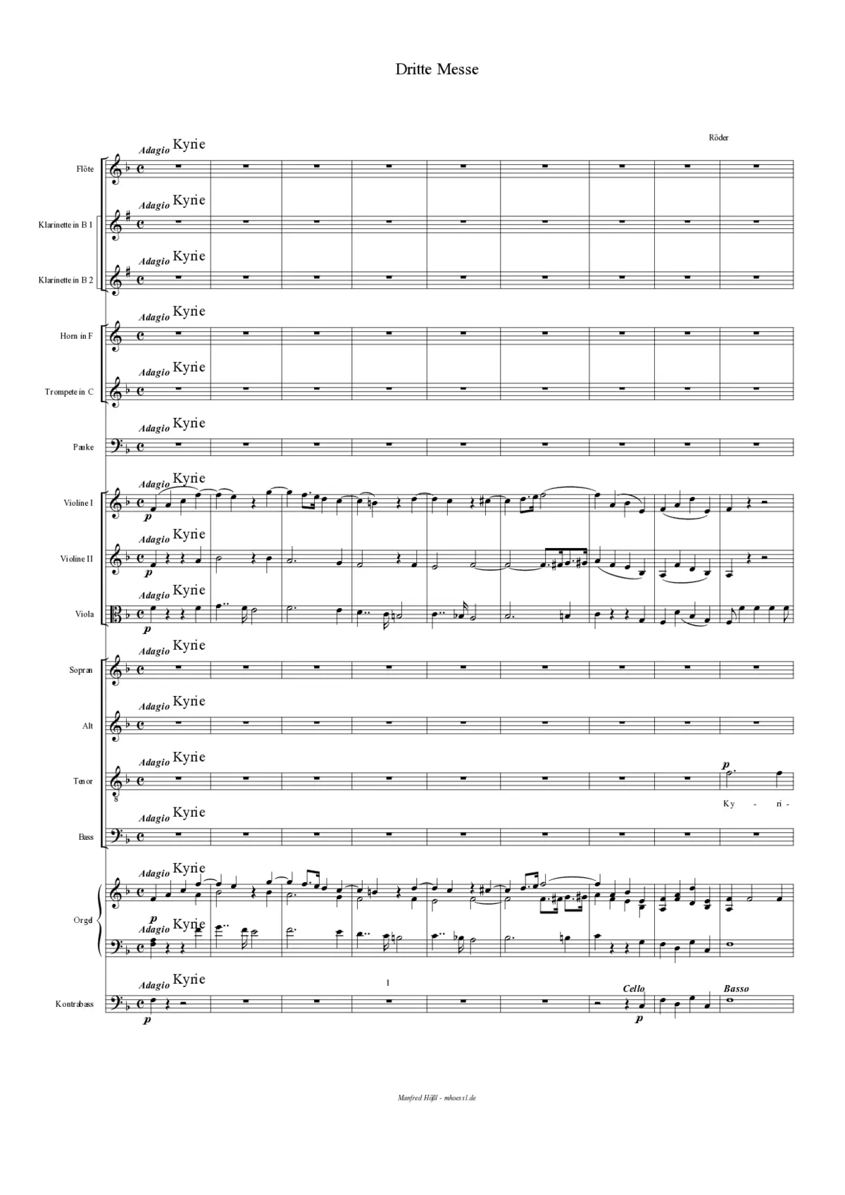 Missa No. 3 in F Major - Page 1