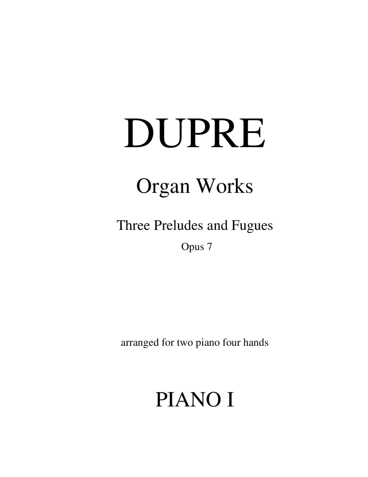 Trois préludes et fugues - Page 1