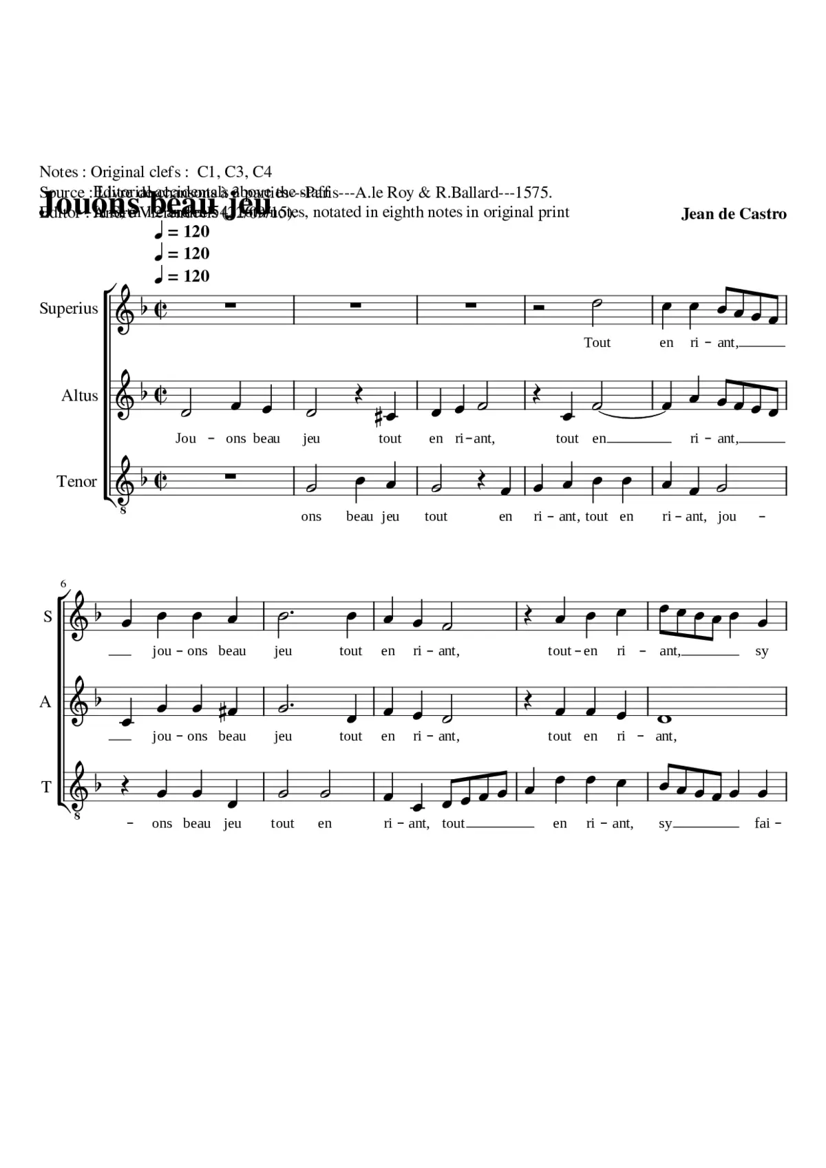 Jouons beau jeu - Page 1