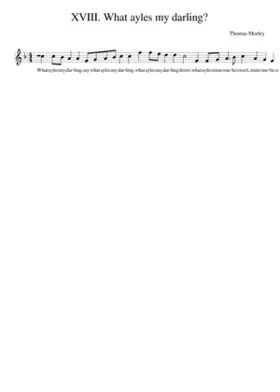 XVIII. What ayles my darling?