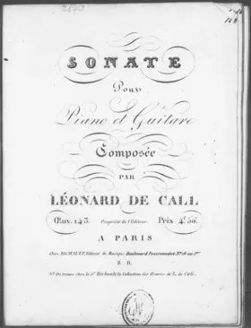 Sonate pour Piano et Guitare