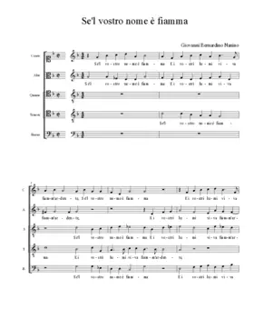 Se'l vostro nome è fiamma