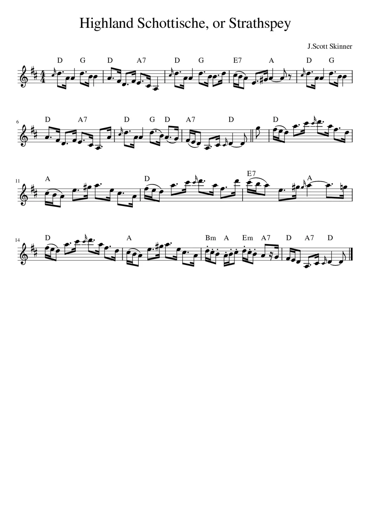 Highland Schottische or Strathspey - Page 1