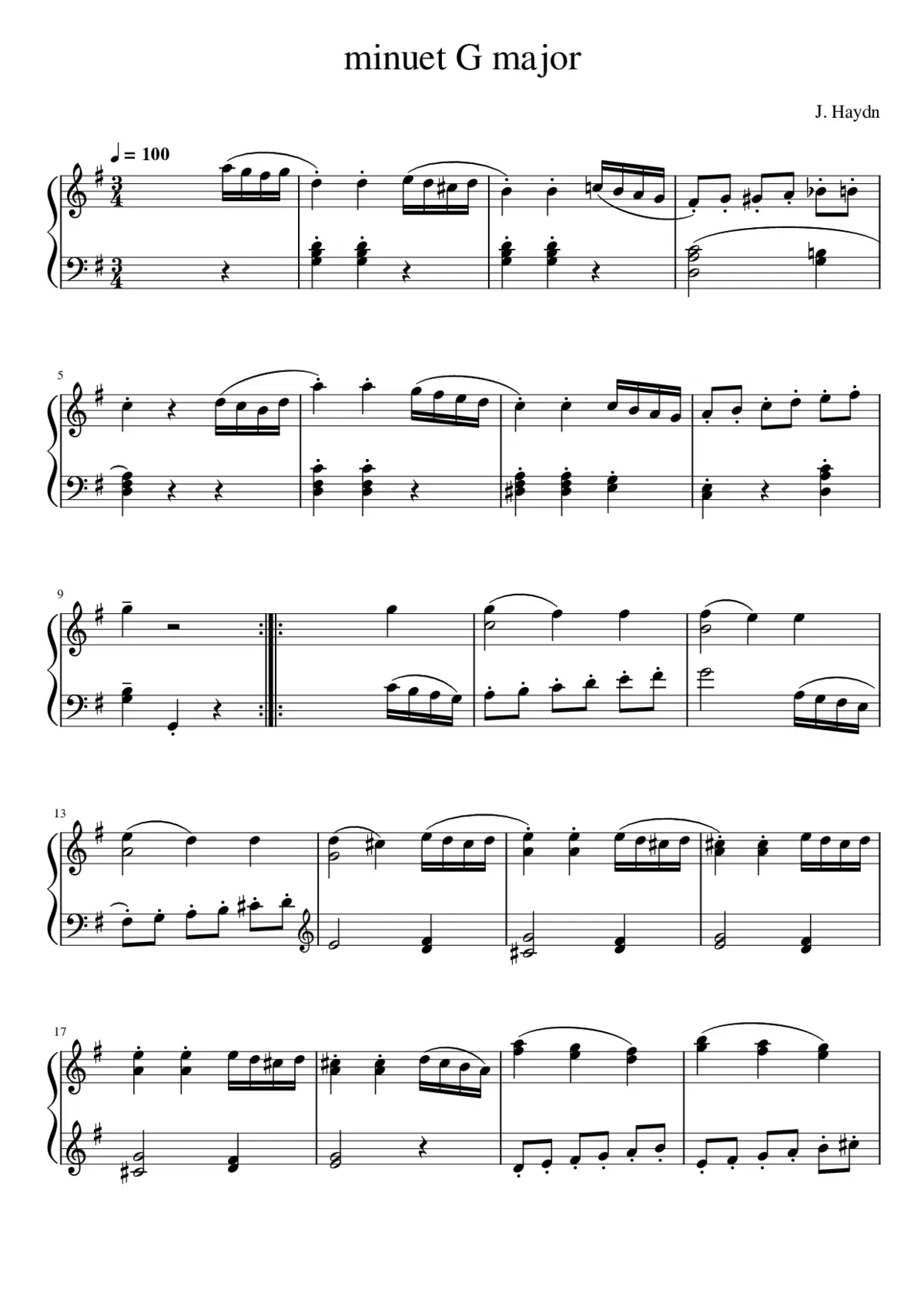 minuet G major - Page 1