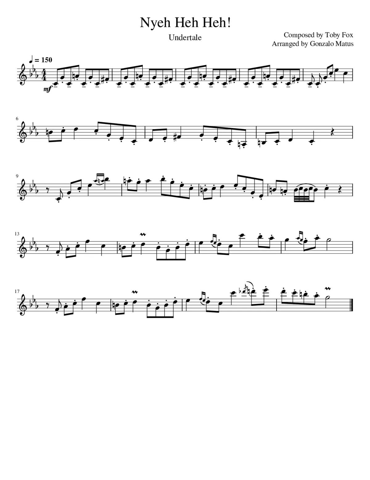 Nyeh Heh Heh! - Violin Solo - Page 1