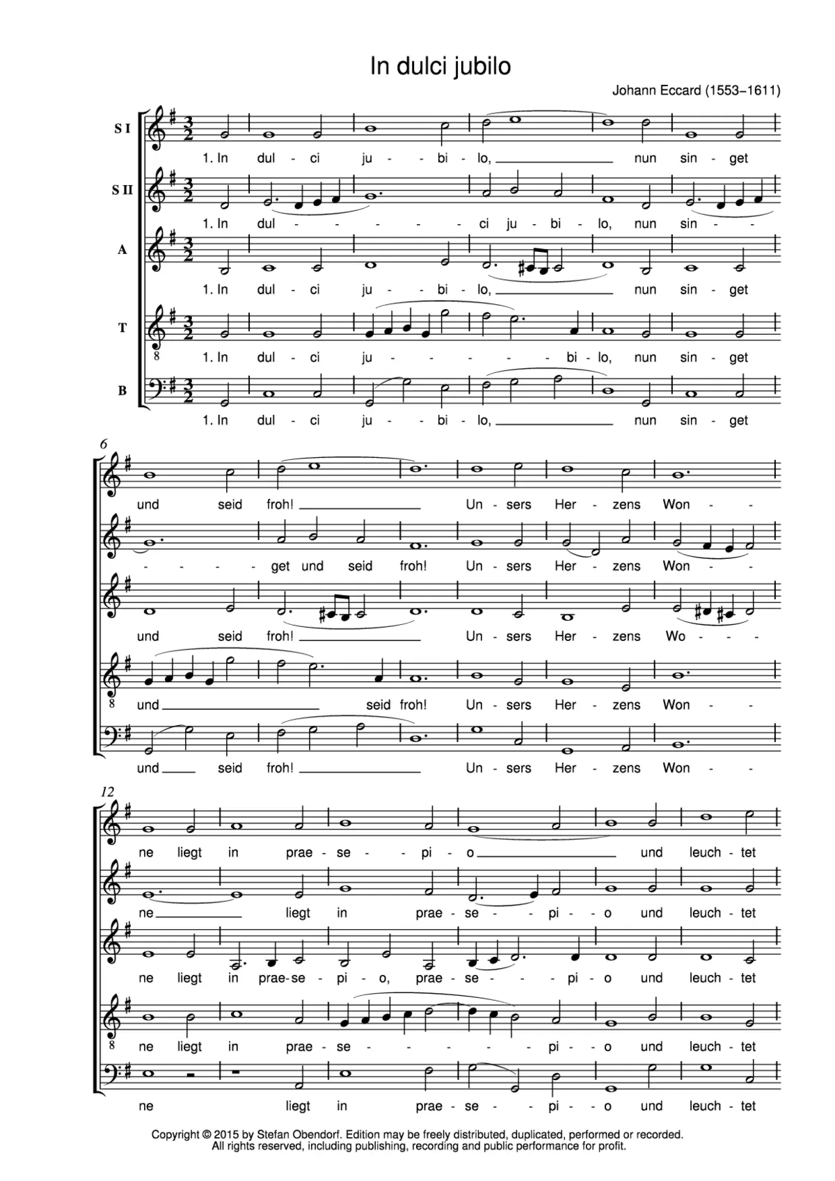 In dulci jubilo - Page 1